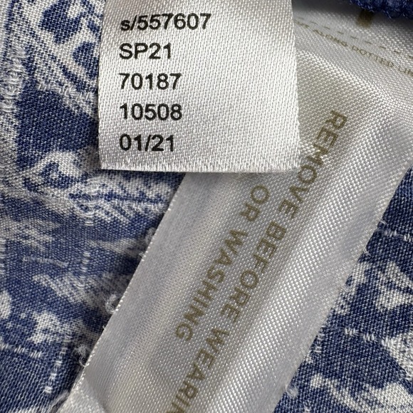 Ann Taylor Dress Women L Blue Floral Boho Cottagecore Romantic‎ Feminine Fairy - Picture 9 of 15